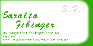 sarolta fibinger business card